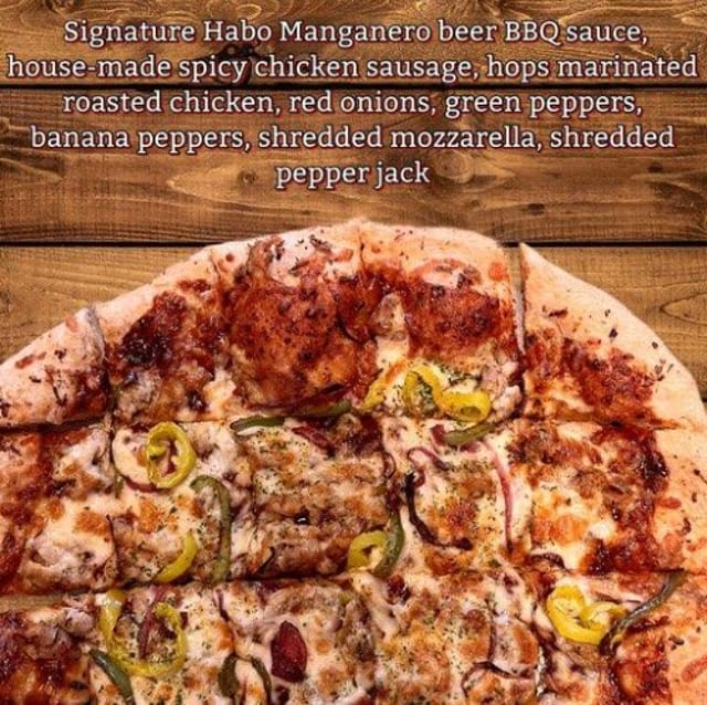 Hazy Chicken Pizza.