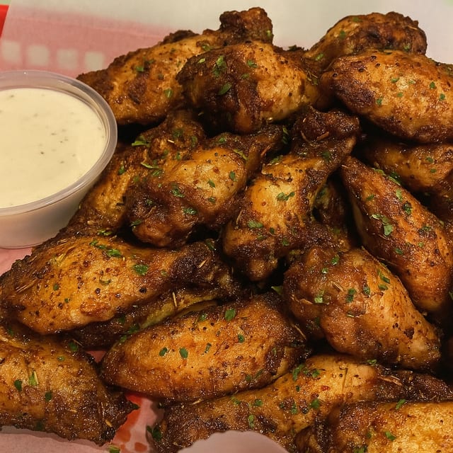 Chef's Kiss Cajun Wings.