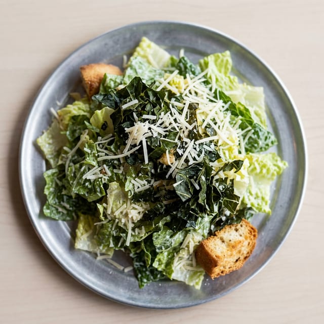 Crispy Collard Caesar Salad.